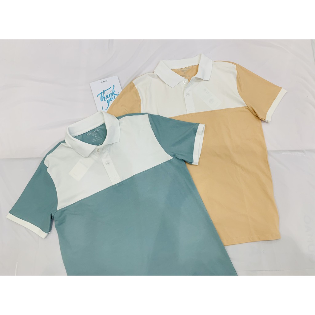 [Mã WABRGD12 giảm 10% đơn 250K] Áo polo nam thời trang GUMAC thiết kế phối màu ATNB551 - chất liệu cotton 2 chiều | BigBuy360 - bigbuy360.vn