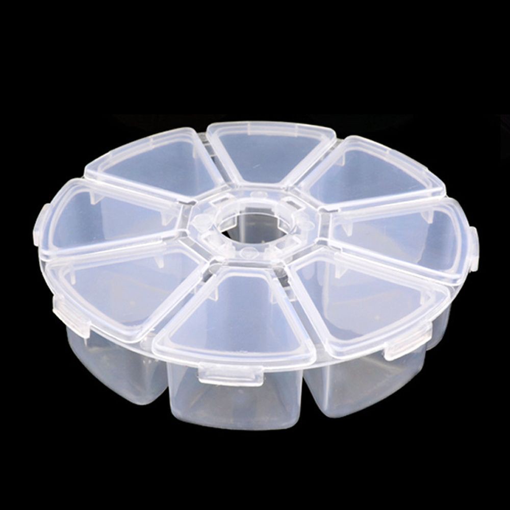 Tool Round Transparent Organizer Beads Empty Storage Box