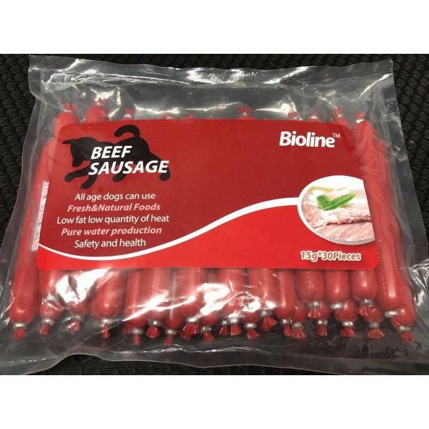 Xúc xích Bioline cho chó mèo.