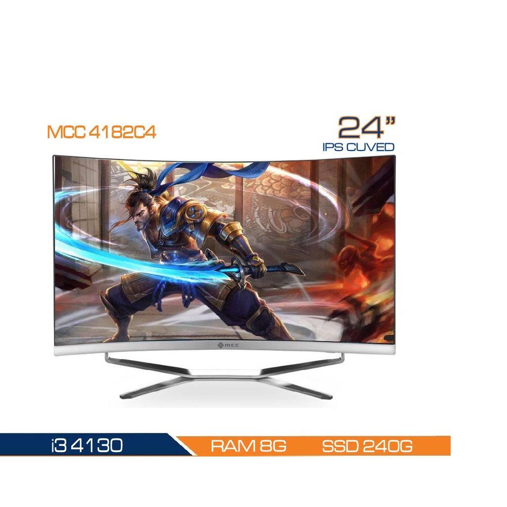 Bộ máy tính All In One MCC 4182C4 Home Office CPU i3 4150/ Ram8G/ SSD240G/ Wifi/ IPS 24 inch cong ( Chính hãng)