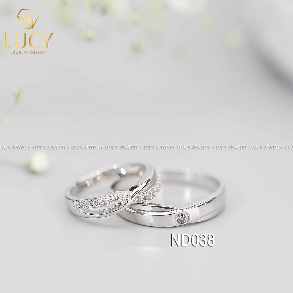 Nhẫn đôi nhẫn cặp bạc ND038