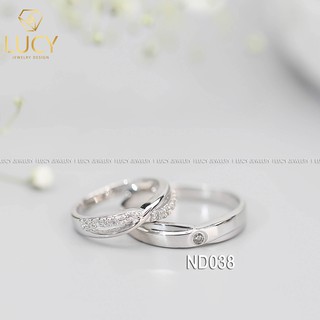 Nhẫn đôi nhẫn cặp bạc ND038