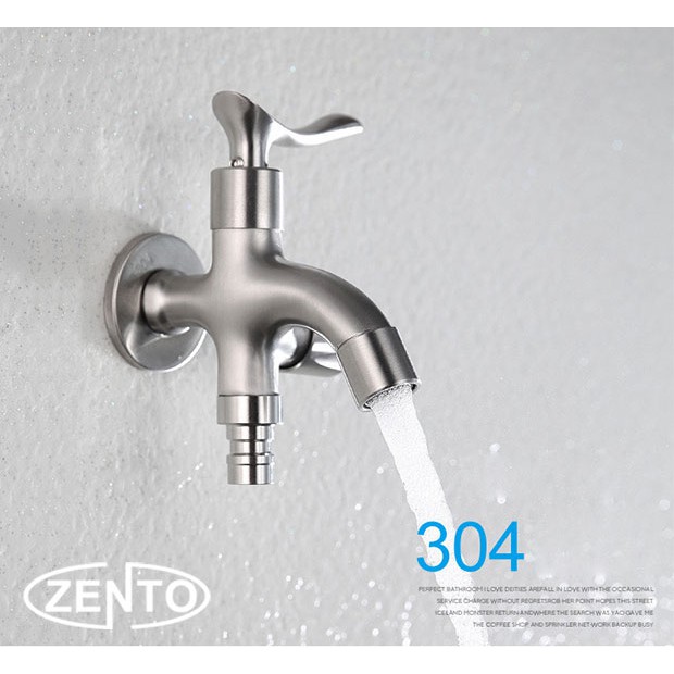 Vòi xả lạnh inox304 đa năng 2 đầu Zento SUS723