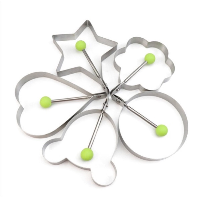 Khuôn Rán Trứng Ốp La, Bánh - Khay Chiên Tạo Nhiều Hình Cute Có Núm Cầm