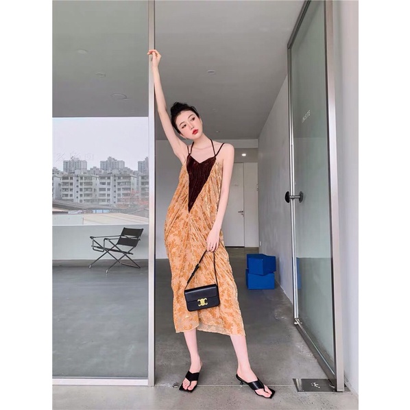 Váy hai dây dáng dài sang trọng (có thể điều chỉnh dây) | BigBuy360 - bigbuy360.vn