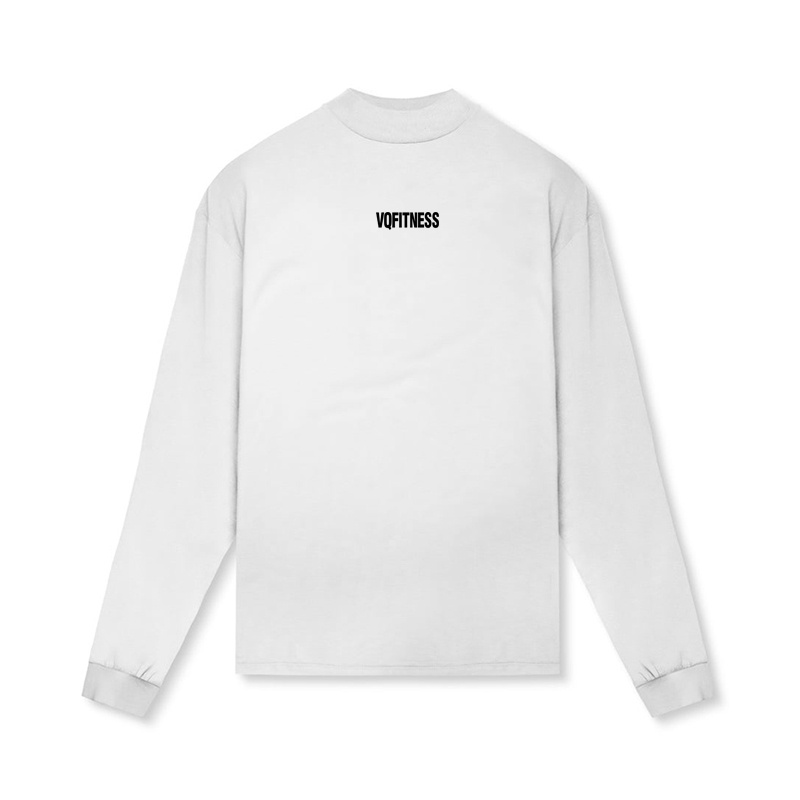 Áo Thun Thể Thao Cotton Tay Dài Cổ Cao Thời Trang Cho Nam