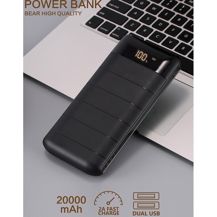 Pin sạc dự phòng WK WB-026 dung lượng 20000mAh tích hợp màn hình điện tử , cổng USB kép - Orio