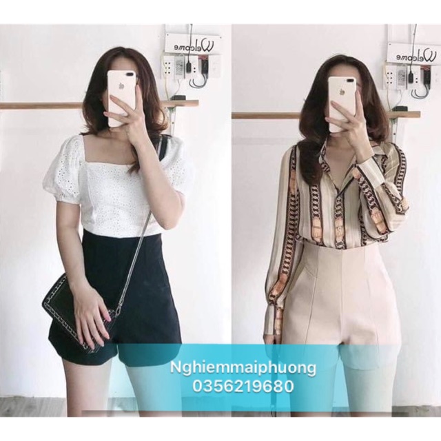 Quần short nữ cạp cao