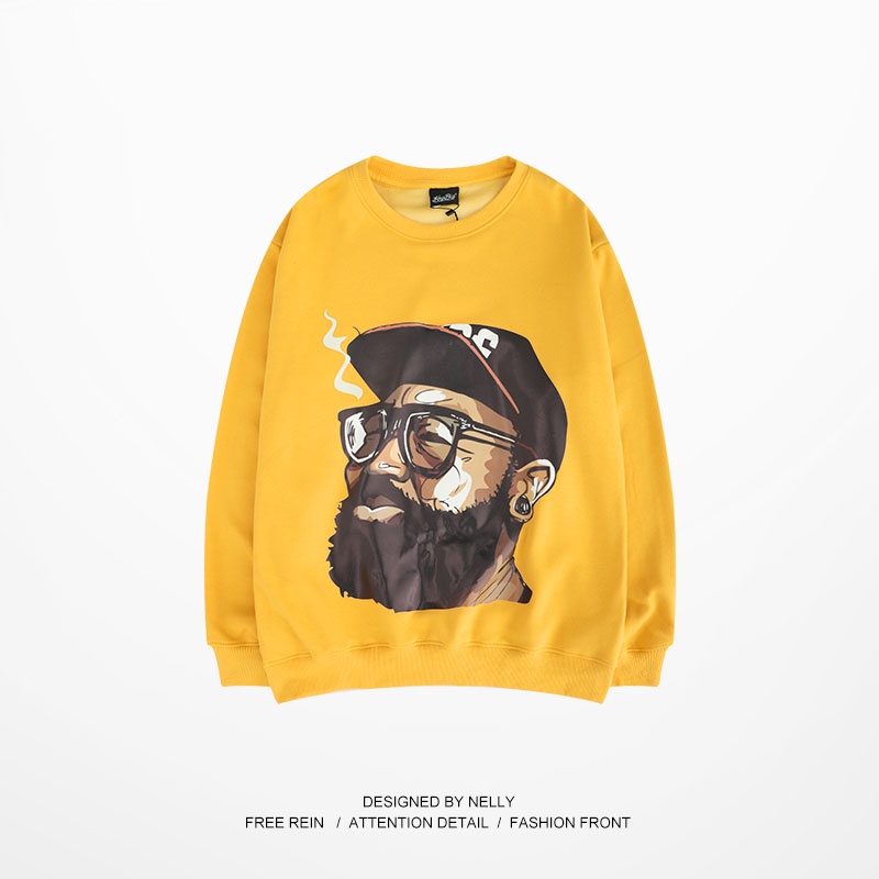 Áo sweater nỉ lót lông in hình "Old man" áo hoodie (NELLY)