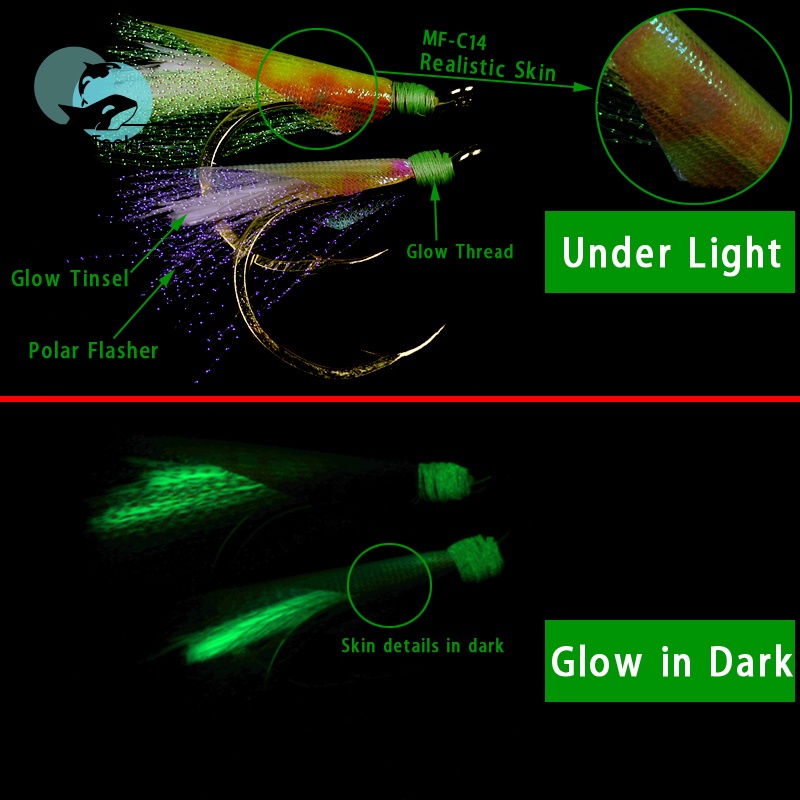 Mồi Câu Cá Giả Bằng Sợi Phát Sáng UV