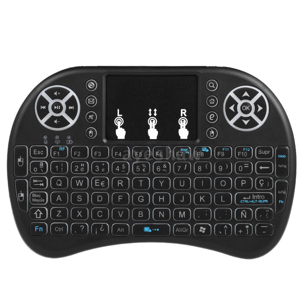 Ayeshaw 2.4GHz Wireless Keyboard with Touchpad Mouse Handheld Remote Control for Android TV BOX PC S