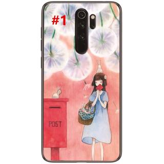 Ốp lưng TPU dẻo hình hoa bồ công anh và cô gái cho Xiaomi Redmi Note 8 Pro / Note 7 Pro