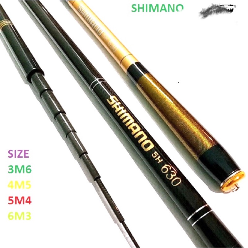 cần câu tay dài 6m3 _ 5H tải cá 9kg hàng loại 1 shimano tặng kèm  chì + khoá linh + ốp cần + lưỡi câu đơn + phao