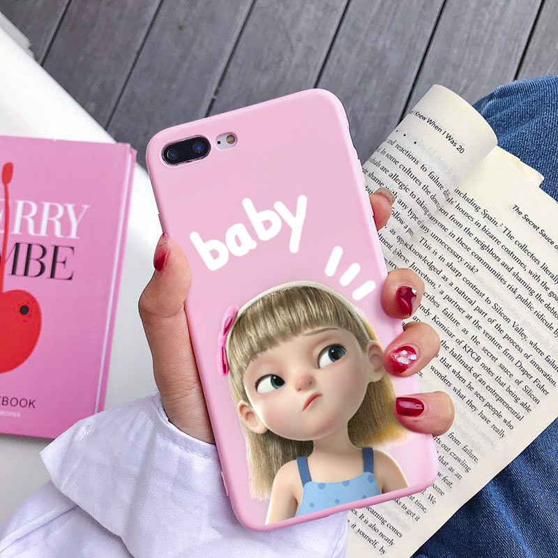 Ốp iphone - Ốp lưng cô bé biểu cảm cho iphone 7 plus 8 plus 6 s plus X s Xr Xsmax 11 11pro 11promax se2