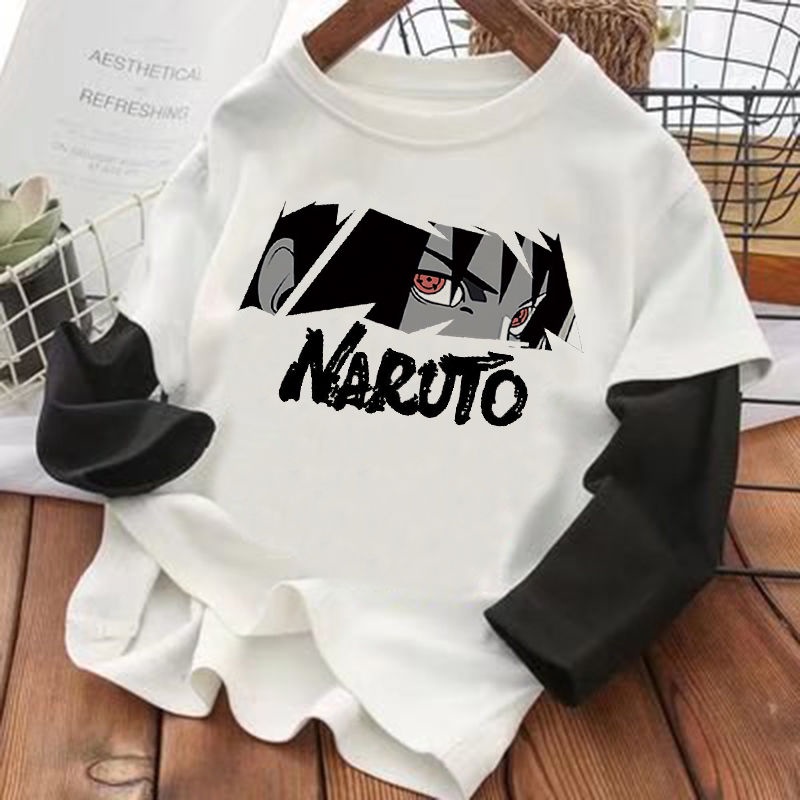 Áo Thun Tay Dài Giả Hai Lớp Thời Trang Mùa Xuân Cho Bé Trai