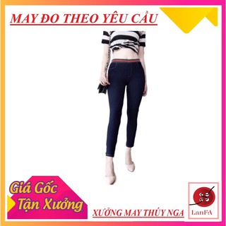 Quần legging 🍓🍉giả jean🍒 lưng sọc đỏ