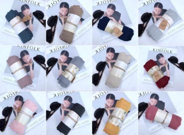 Khăn quàng cotton mỏng đi biển - Khăn mùa thu thời trang - Trang nhã - Khăn bản rộng khoác ngoài bikini