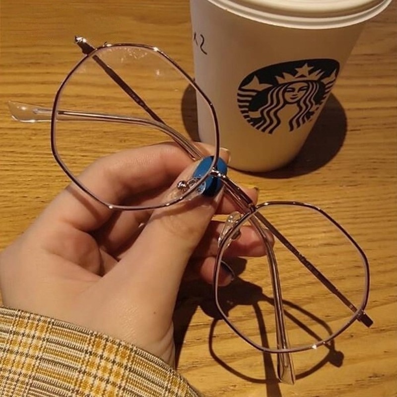Kính mắt gọng kim loại tròng chống ánh sáng xanh thời trang dành cho cả nam và nữ