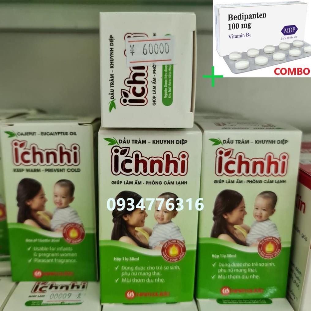 Combo Bedipanten 100mg +  DẦU TRÀM ÍCH NHI - NAM DƯỢC