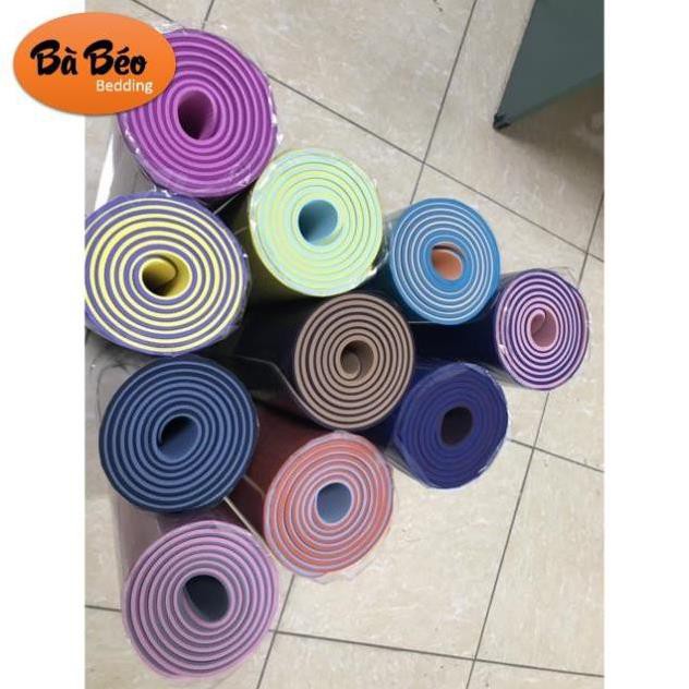 siêu rẻ Thảm tập YOGA_thảm tập GYM tpe đúc 2 lớp siêu bền 6mm,thảm tập yoga yoga pilates  hàng công ty