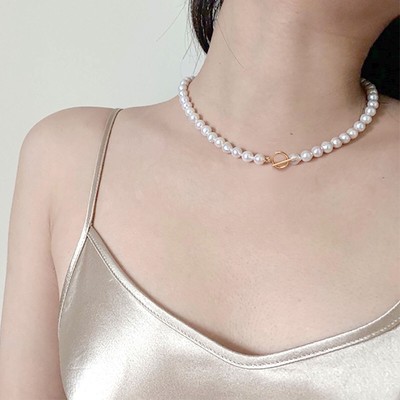 Vòng Cổ Ngọc Trai Hạt Tròn Đều Màu Trắng Size 8ly - Ngọc Trai Trường Thịnh