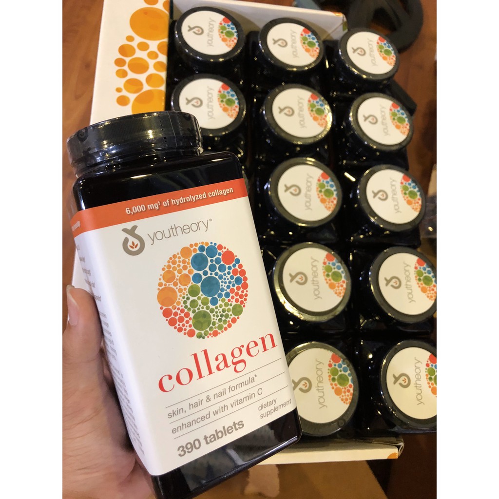 VIÊN UỐNG COLLAGEN YOUTHEORY™ TYPE 1 2 &amp; 3 MỸ HỘP 390 VIÊN