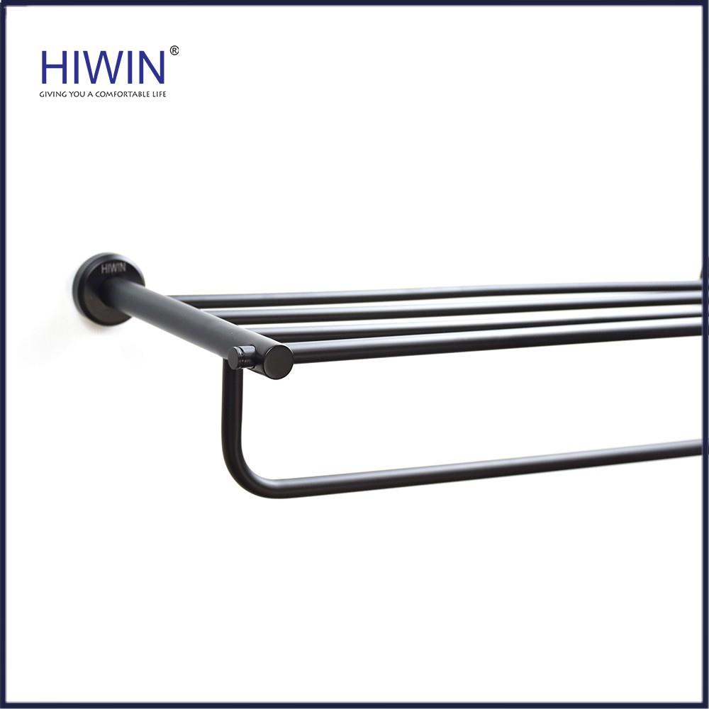Giàn khăn, giá treo khăn nhà tắm inox 304 mạ đen HIWIN Y-539
