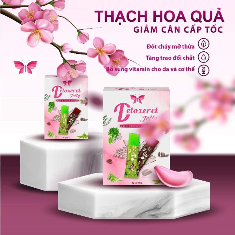 Thạch Detoxeret_Jelly . Thạch Giảm Cân An Toàn . Giảm 3_10kg sau 30 ngày