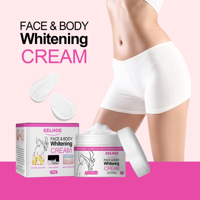 Kem Làm Trắng Vùng Da Dưới Cánh Tay / Đầu Gối / Vùng Kín Dưỡng Ẩm Làm Trắng Sáng Da 50g