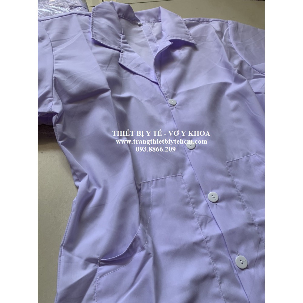 Áo Blouse, áo bác sĩ, áo y tá, điều dưỡng tay ngắn thân dài nam/nữ vải silk đẹp