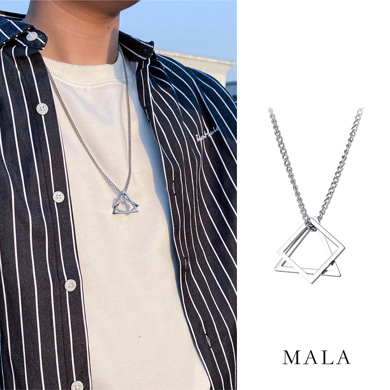 Dây Chuyền Mặt Hình Tam Giác Cá Tính Cho Nam Và Nữ MAYEBE LAVEND