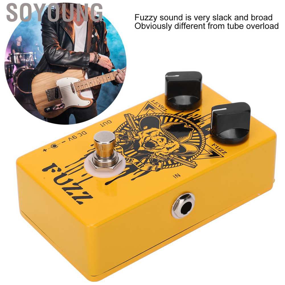 Soyoung Small Fuzz Effect Pedal Electric Guitar Fuzzy Bear Portable For Music Lovers