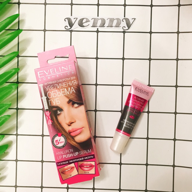 Serum làm dày và đầy môi EVELINE hyaluron lip push -up