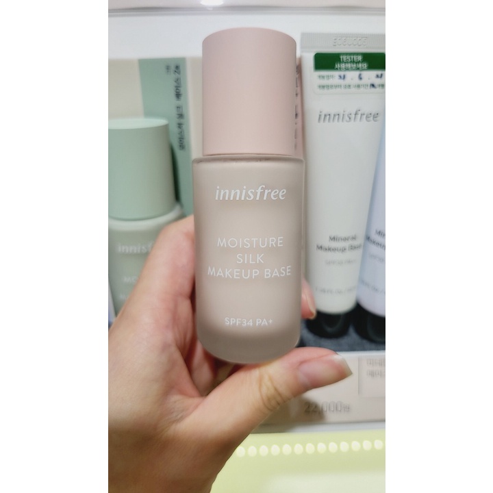 Kem lót trang điểm điều chỉnh tông da Innisfree Moisure Silk Makeup Base SPF34+ PA+