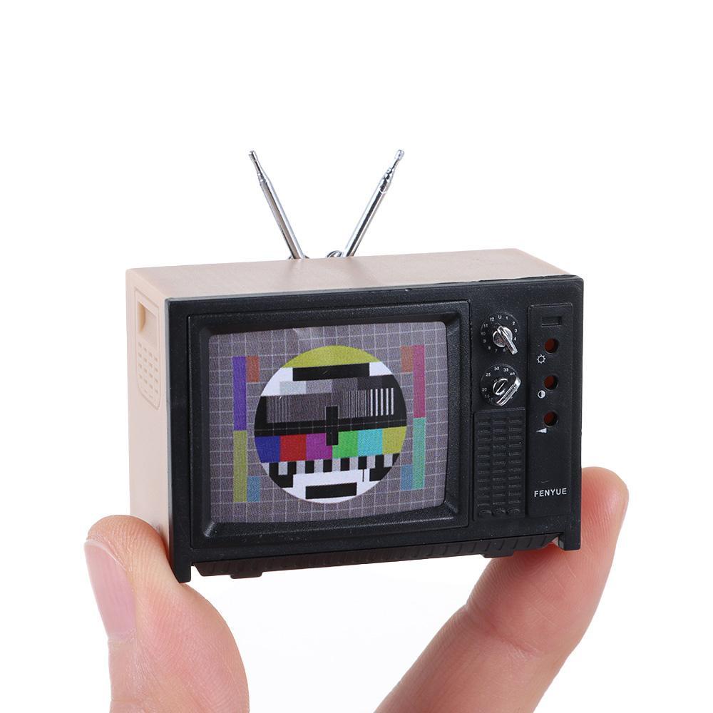 Tv Mini Kiểu Retro Dễ Thương Dùng Để Trang Trí Nhà Búp Bê