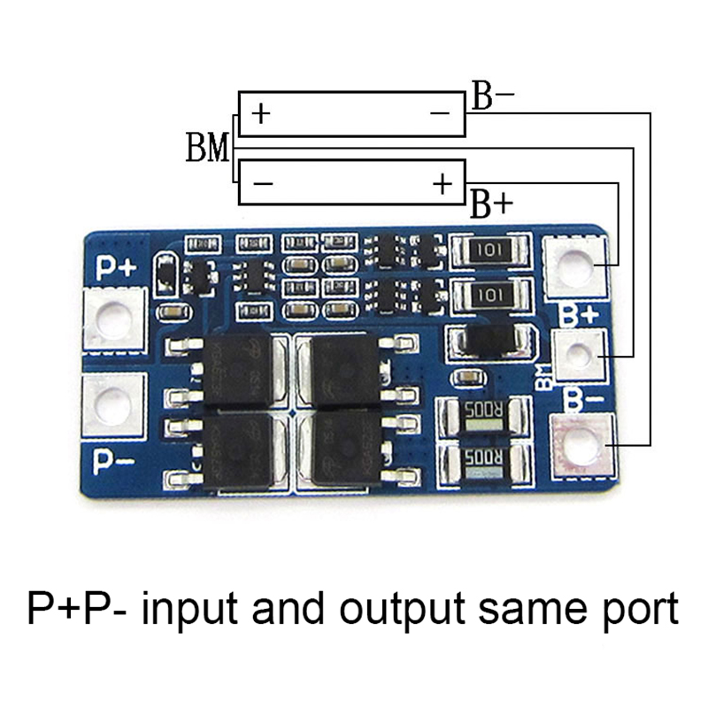 Bảng bảo vệ pin Lithium 2S 10A 8,4V 7,4V 18650 Lithium Sắt Phosphate LifePo4 Mô-đun bảo vệ với cân bằng