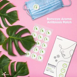 Miếng dán khử mùi khẩu trang  Aroma mask patch Bonvoya (set 15 miếng dán)