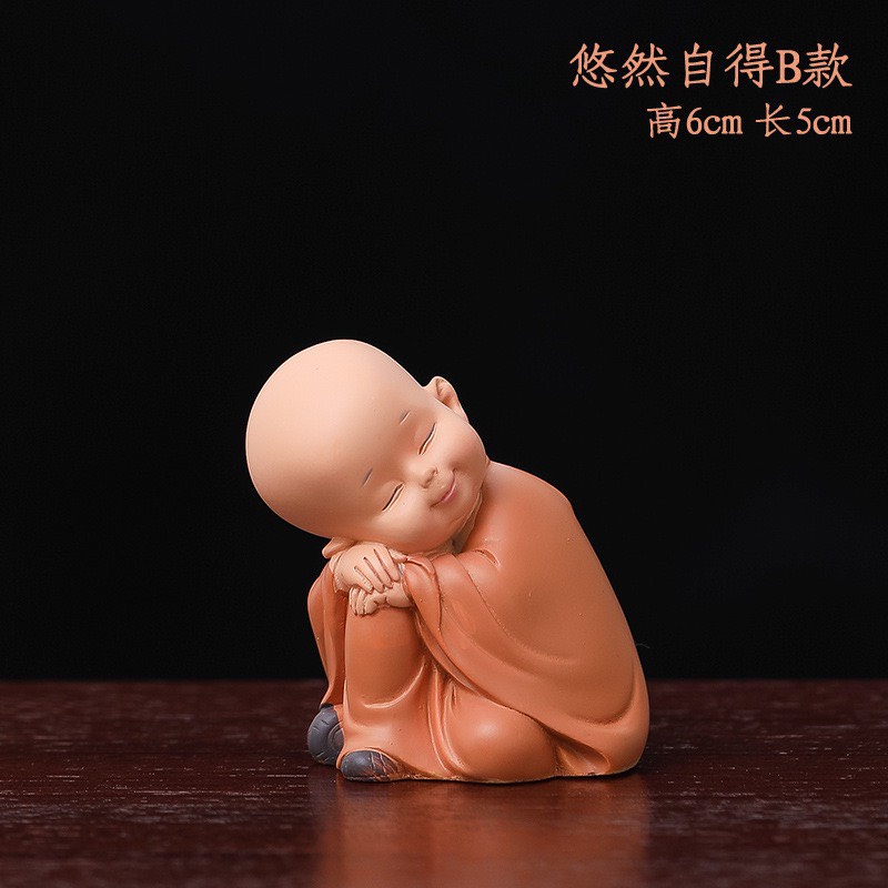 Tượng Phật chú tiểu An nhiên để taplo xe ô tô , trưng bày