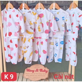 Combo 5 bộ đồ cotton giấy dài tay cho bé 4 đến 14 kg