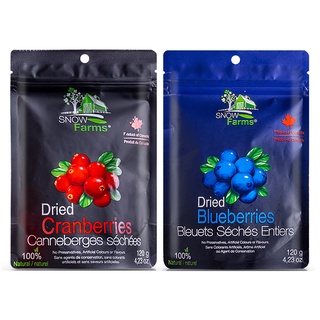 Trái cây sấy Việt Quất/ Nam Việt Quất Snowfarms Whole Dried Blueberries/ Cranberries 120g