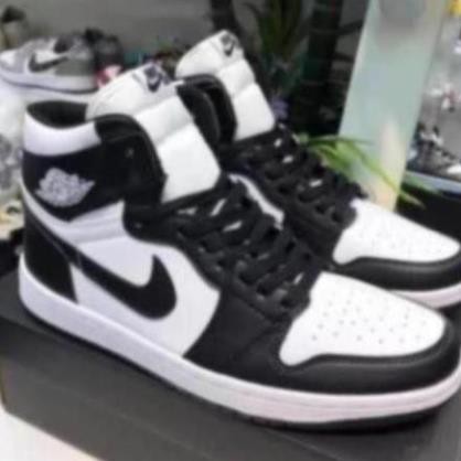 [Tặng Box/bill] Giày thể thao J0RDAN Đen trắng cao cổ