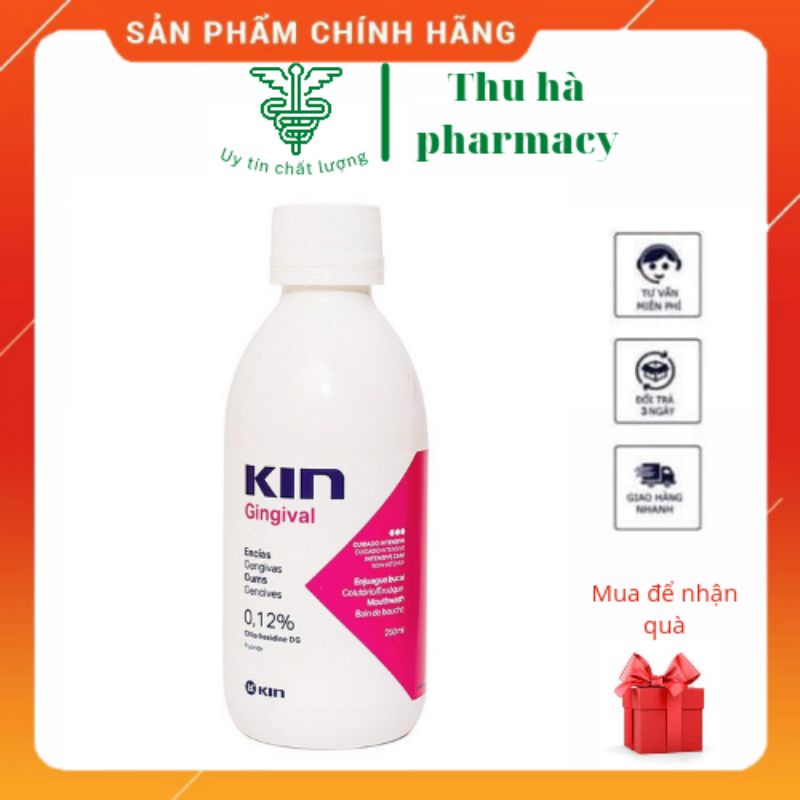 Nước Súc Miệng KIN GINGIVAL [Chai 250ml] - Sát Khuẩn Miệng Họng Ngăn Ngừa Viêm Nướu, Sâu răng