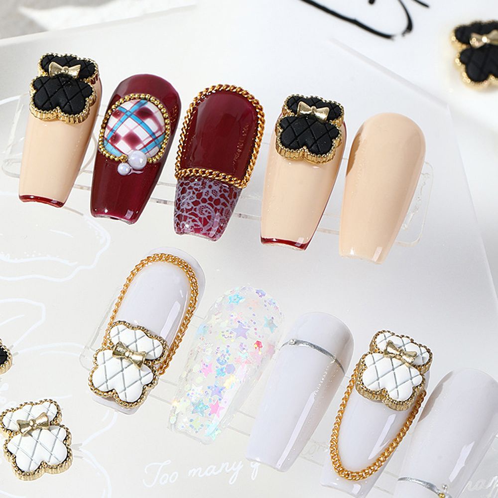 [Hàng mới về] Đồ trang trí móng tay hình gấu 3D bằng hợp kim xinh xắn