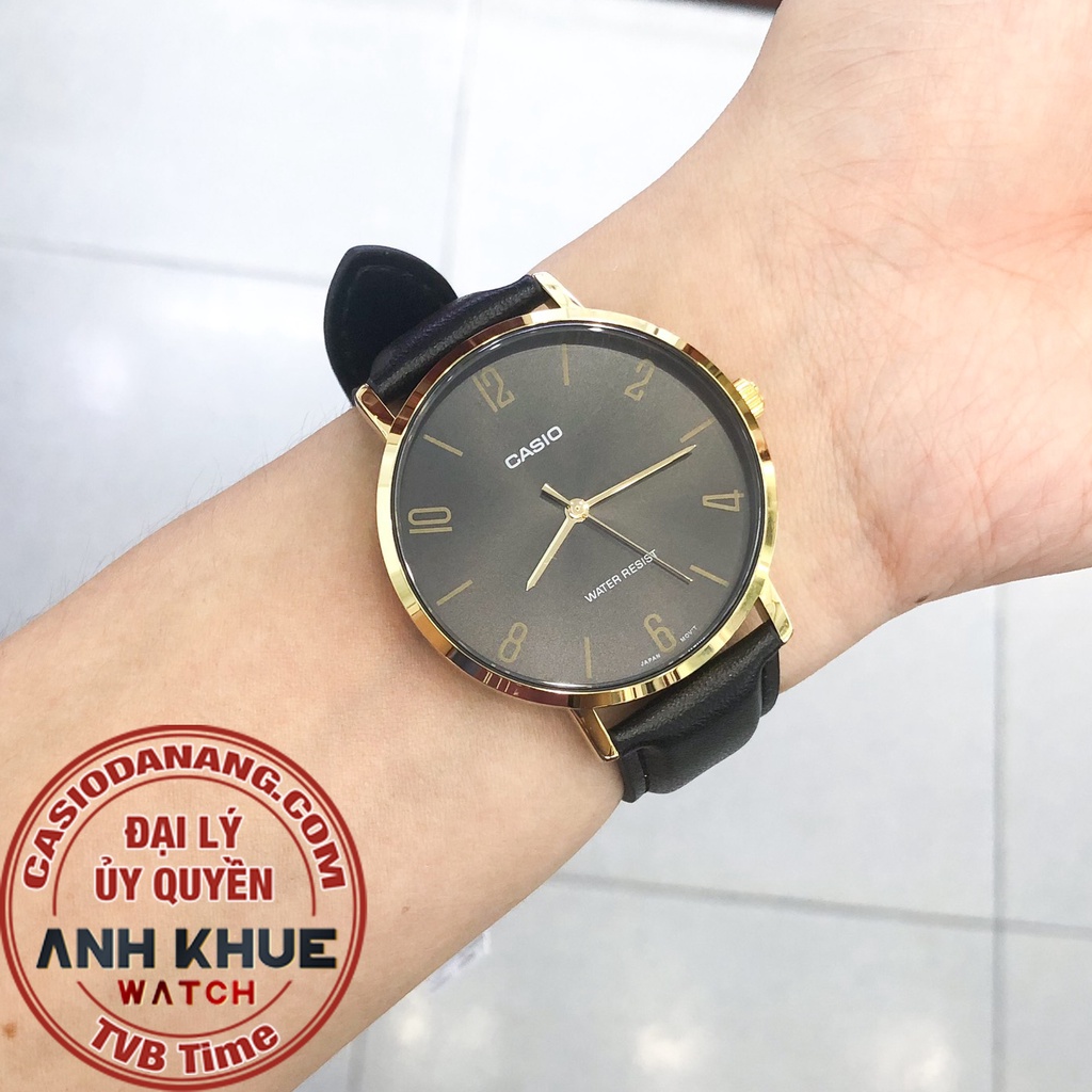 Đồng hồ nam dây da Casio Standard chính hãng Anh Khuê MTP-VT01GL-1B2UDF (40mm)