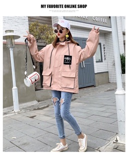 Áo khoác gió nữ form rộng