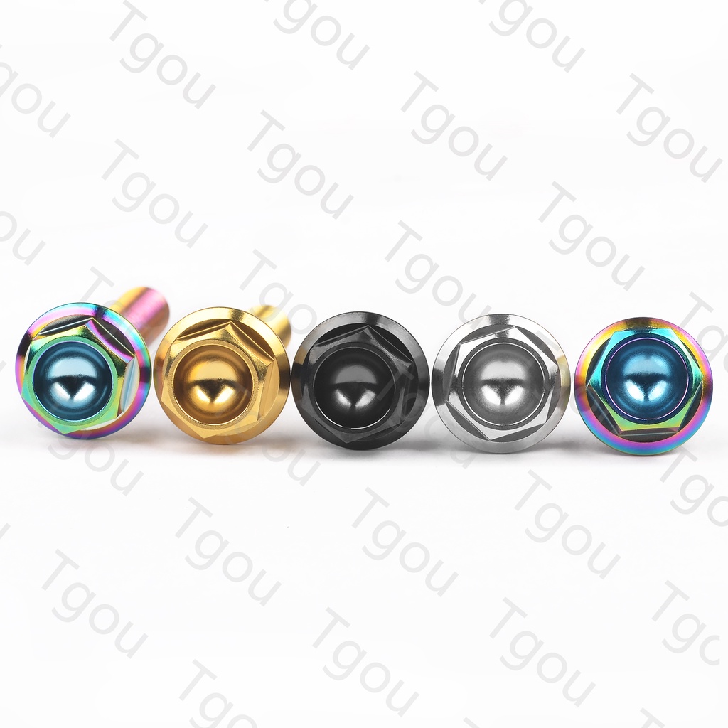 Bu Lông Lục Giác Bằng Titan M6x10 15 20 25 30 35mm DIN6921 Chuyên Dụng Cho Xe Máy