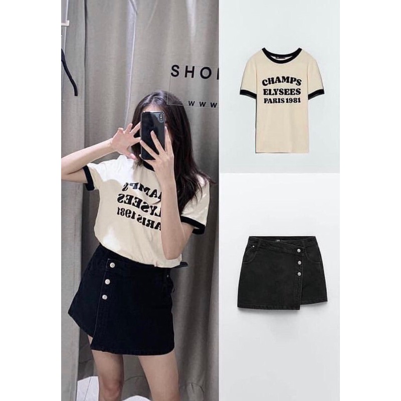 SET JEAN MIX PHÔNG CHỮ CỔ VIỀN