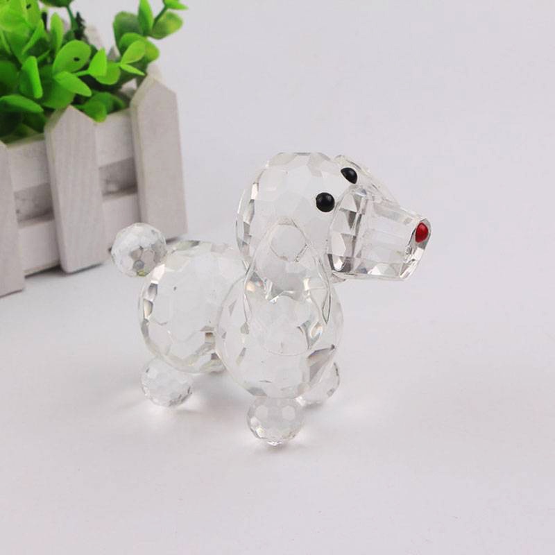 Dễ Thương Tượng Trang Trí Hình Chú Chó Bằng Thủy Tinh ☆Giày Ủ GiàY Sang TrọNg Cho Bé