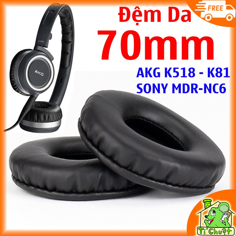 [1 Cặp] Đệm Mút Da Tai Nghe Tròn 70mm 7cm Headphones Chụp tai