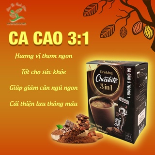 Cacao 4u 3 trong 1- hộp 8 gói - đậm vị socola | cacao4u